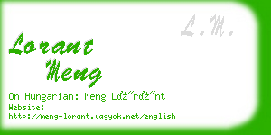 lorant meng business card